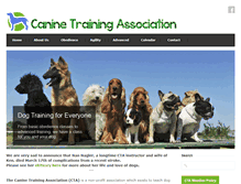 Tablet Screenshot of caninetrainingassociation.org